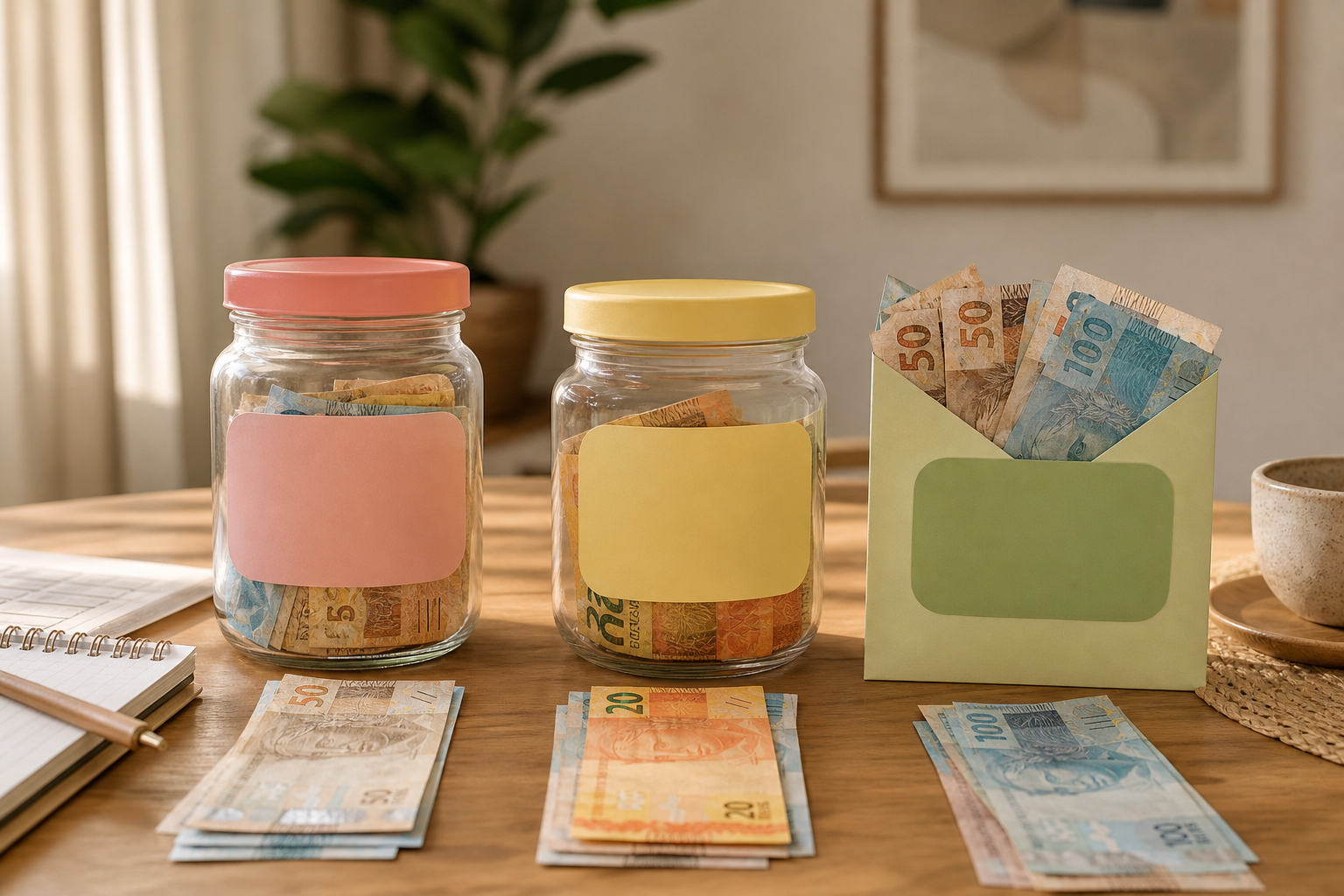Três envelopes ou categorias de orçamento — método 50-30-20